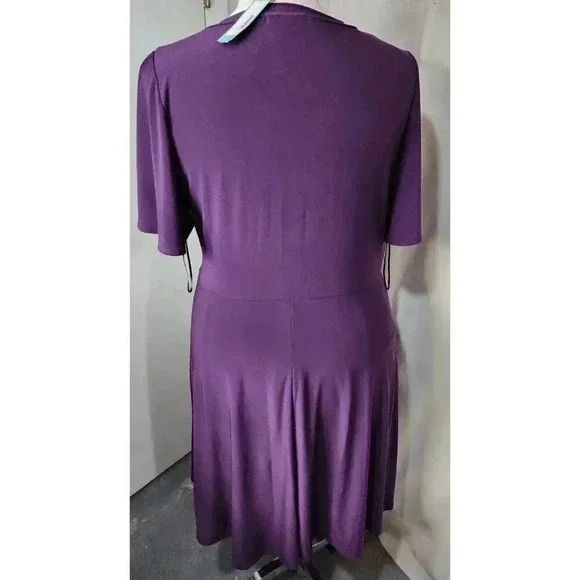 NWT Gilli Lidia Dress Dark Purple Plus Size 2X - Picture 3 of 7